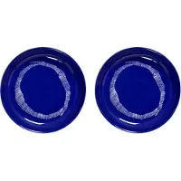 Serax - Feast Teller, Ø 22 cm tief, dunkelblau / weiß gestreift (2er-Set)