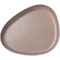 Lind DNA Teller Stonware Platter Plate Warm Grey