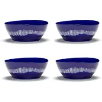 Serax - Feast Schüssel, Ø 18 cm, dunkelblau / weiß gestreift (4er-Set)