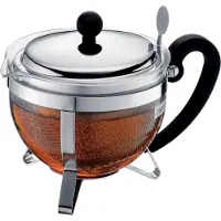 Bodum CHAMBORD Teekanne mit Edelstahlfilter und Deckel - 1 L Teebereiter
