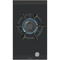 Siemens iQ700 ER3A6AI10, Schwarz, Integriert, 30 cm, Gaskochfeld, Glaskeramik, 1 Zone(n)