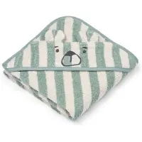 Liewood - Albert Hooded Towel - Peppermint / creme de la creme - One size