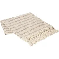 Broste Copenhagen - Elly Decke, 130 x 160 cm, fungi grau / natur