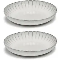 Serax - Inku Teller, Ø 21 cm tief, weiß (2er-Set)