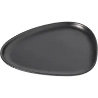 Lind DNA Teller Stoneware Lunch Plate Black
