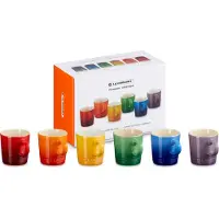 Le Creuset Set 6 Espresso mug 100ML rainbow