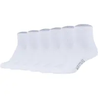 Mustang Kurzsocken "Socken Casual Organic Cotton Quarter 6-Pack 6er Pack", Damen, Gr. 35-38, weiß, Obermaterial: 73% Baumwolle CO. 23% Polyester PES. 2% Polyamid PA. 2% Elasthan EL., Socken Kurzsocken