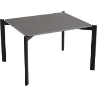 Brafab Loungetisch Hallavara 56 x 40 x 66 cm Edelstahl Kunststein Schwarz Grau