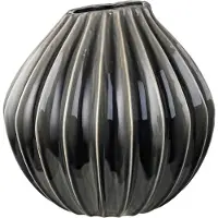 Broste Copenhagen - Wide Vase, Ø 40 x H 40 cm, smoked pearl