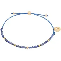 Tamaris Armband "Schmuck Geschenk Edelstahl Armkette", gelbgoldfarben, blau, blau, Armbänder, Damen, 21cm, Edelstahl Nylon, Edelstahl, Nylon, Armband, mit Sodalith oder Granat