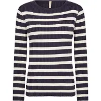 Soyaconcept Strickpullover "SC-DOLLIE 813" aus Viskosemischung, normale Passform, pflegeleicht, gestreifte Optik