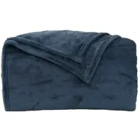 vidaXL Überwurfdecke Marineblau 240 x 270 cm Fleece 42016776