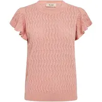Mos Mosh Damen Tops & T-Shirts Mmganna Pattern O-neck Knit Top - Roze - Größe XS