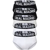 Real Madrid Herren Slips, 5er Pack - Briefs, Baumwollmischung, Logobund, einfarbig