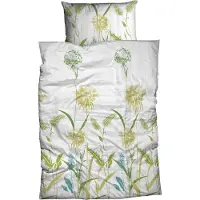 TRAUMSCHLAF Mako Satin Bettwäsche Ampere grün 155x220 cm + 80x80 cm