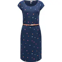 Ragwear Shirtkleid "Lilithe Hearts YOUMODO" Eingrifftaschen Sommerkleid mit Herzchen-Print und Flechtgürtel