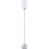 Globen Lighting Ripley Stehleuchte chrom Glas 144 cm - , Ripley, Weiß, für Wohnzimmer, Glas, Skandinavisch