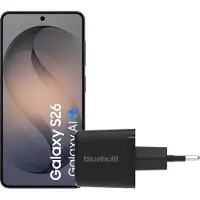 Samsung Galaxy S26 512GB Schwarz 5G + BlueBuilt Ladegerät 65 Watt Schwarz