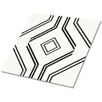 Tulup PVC Fliesen Selbstklebende 30 cm x 30 cm Set von 9 Klassische Klebefliesen Vinyl Bodenfliesen Klebefliesen für Küche Geometrische Linien