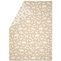 David Fussenegger Wohndecke Sylt 'Waldtiere' 140 x 200 cm Natur - Beige