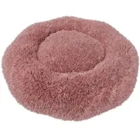 Benno Hundebett BALU Donutform, 50x50x16 cm, weiches Kuschelbett mit Polypropylen-Füllung, rosé, waschbar, rutschfester Boden, inkl. Kauknochen, Schlafplatz für Hunde