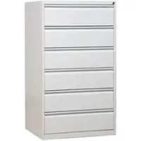 Proregal Karteischrank Mare 6 Schubladen HxBxT 132 x 76 x 62 cm Weiß