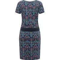 Ragwear Minikleid "Baomi Print YOUMODO" Außentaschen Eingrifftaschen Gemustertes kurzes Sommerkleid mit Taillenkordel