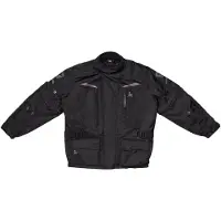 Modeka Tarex II wasserdichte Kinder-Motorrad-Textiljacke, schwarz, 140
