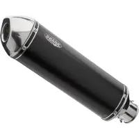 Shark Auspuff DSX-5 Aluminium eloxiert/Endkappe Edelstahl poliert schwarz