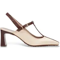 Hispanitas für Damen. BHV264675 Amapola beige Schuhe (41), Leder, Weiß, 5 bis 8 cm, Schnalle, Lässig, Party, Klassisch
