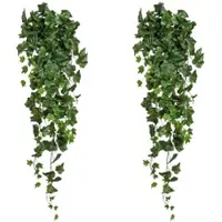 Creativ Green künstliche Pflanze Engl. Efeuhänger x14, ca 85cm, grün, 2er Set