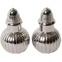 Casa Padrino Jugendstil Barock Salz und Pfefferstreuer Set Messing vernickelt Paris - Antik Stil
