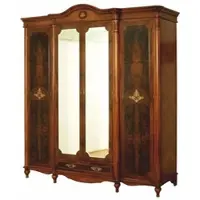 Casa Padrino Luxus Barock Schlafzimmer Schrank Dunkelbraun 246 cm - Barockstil Möbel