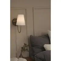 Markslöjd Wandlampe Amar, weiß / opal, für Wohn- / Esszimmer, Textil / Stoff / Seide, Modern, Wandleuchte, Wandlampe Innen