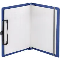 SAX Klemmbrett Design 2-750-22, faltbar, A5 auf A4, Kunststoff, mit Stiftehalter, Blaubeere