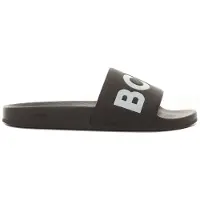 BOSS In Italien gefertigte Slides mit großem Logo-Detail Grösse 40