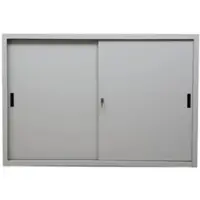 Proregal Schiebetürenschrank Ant | 3 Ordernhöhen | HxBxT 109x160x45 cm | Grau