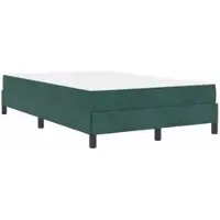 vidaXL Boxspringbett mit Matratze Dunkelgrün 120 x 190 cm Stoff