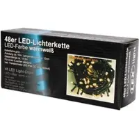 Linder Exclusiv GmbH LEX 48er LED Lichterkette, warmweiss Kabel grün LK001WG