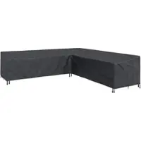 vidaXL Möbelbezug Schwarz 325 x 325 x 80 cm 420D Oxford Stoff