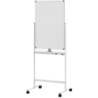 Costway Doppelseitiges mobiles Whiteboard, 60 x 90 cm, höhenverstellbares magnetisches Whiteboard mit Rollen