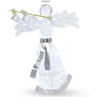 Costway Weihnachtsengel Beleuchtet Groß Weihnachtsdeko 150 cm