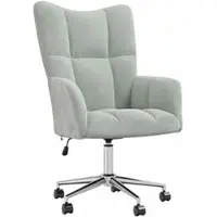 vidaXL Relaxstuhl Mit Rad Hellgrau 62 x 68,5 x 105 cm Samt