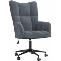 vidaXL Relaxstuhl Mit Rad Dunkelgrau 69 x 61,5 x 102 cm Samt