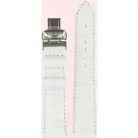 Certina - Leder Ds Podium Lady Square Chrono Lederband Weiss 19/16mm C600015011 - alligator-prägung,rind,weiß