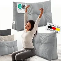 ELONEO Rückenkissen – Keilkissen fürs Bett & Sofa, abnehmbarer Bezug, praktisches Seitenfach 1 St Kissen