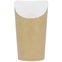 Monouso - Kraft Kartonbecher für Pommes und Wraps Ø8,1x14cm (55 Stück)