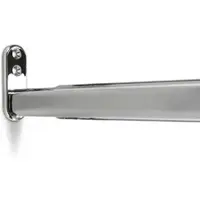Sotech Schrankstange Verstellbar Oval 22 x 15 mm Länge 400 Bis 600 mm Chrom Poliert inkl. Stangenlager