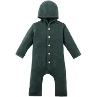 BORNINO HOME Wollfleece-Overall mit Klappbündchen aus Merinowolle, gruen, 74