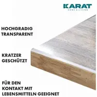 Karat Tischfolie Imperial Transparent Mattiert mit abgeschrägter Kante 120 x 180 cm
